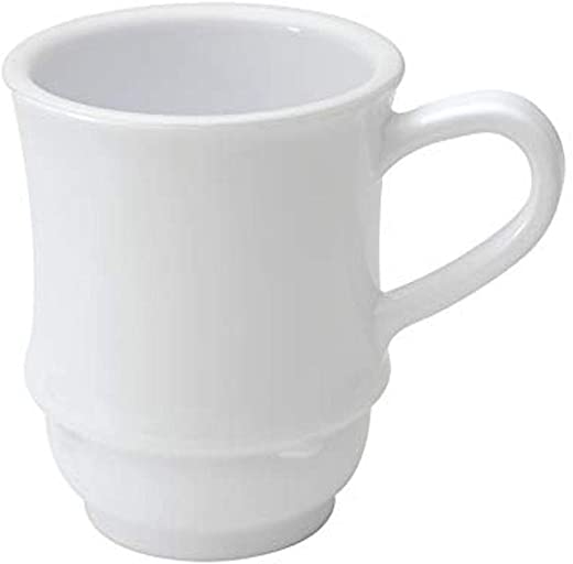 G.E.T. Enterprises TM-1208-W White 8 oz. Stacking Mug, SAN (Pack of 12)