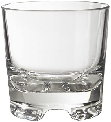 GET SW-1423-1-SAN-CL-EC BPA-Free Break-Resistant Plastic Old Fashioned Whiskey Glasses, 9 Ounce, Clear (Set of 4)