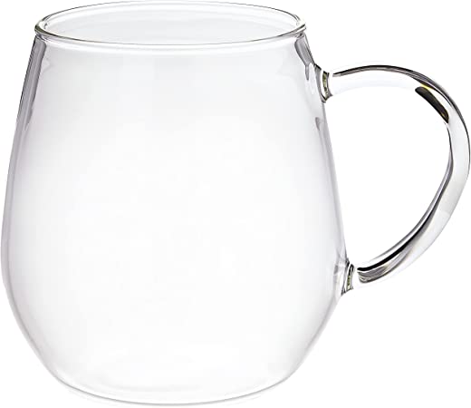Hario Round Glass Mug Set, 360ml, Clear, 2pcs