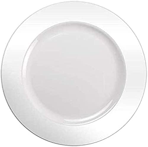 Lillian Tablesettings Round Magnificence Charger Plastic Plate – 12″ | White | Pack of 10 (33591)