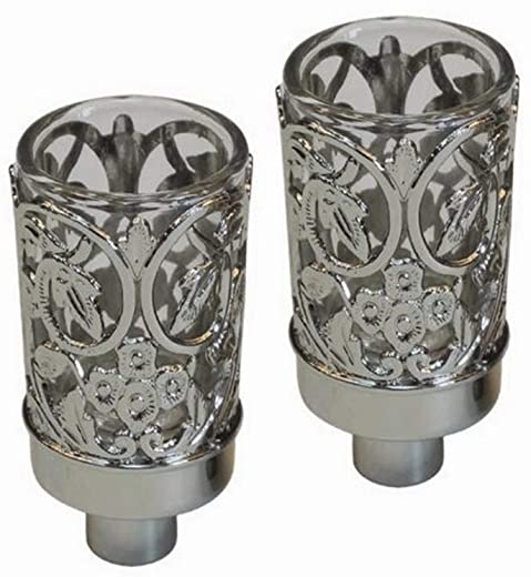 Majestic Giftware CH300A Neronim Candle Holder, 3-Inch, Nickel Plated