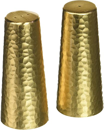 Matte Gold Two Tone salt-and-pepper-mills, 3.2″ Tall, Matte Gold Two Tone