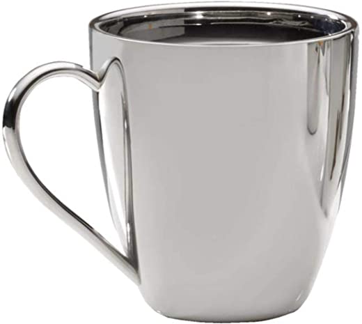 Mikasa Double Walled Stainless Steel Coffee Mug, 20-ounce, Silver