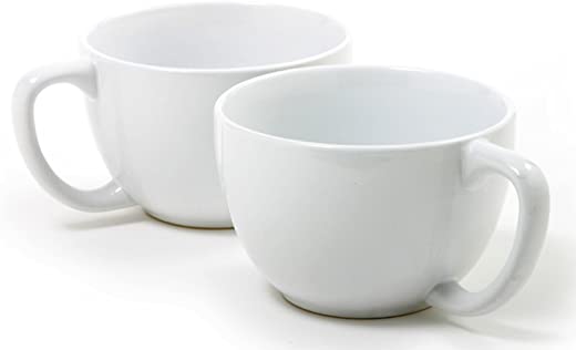 Norpro My Favorite Jumbo Mugs, Set of 2, White
