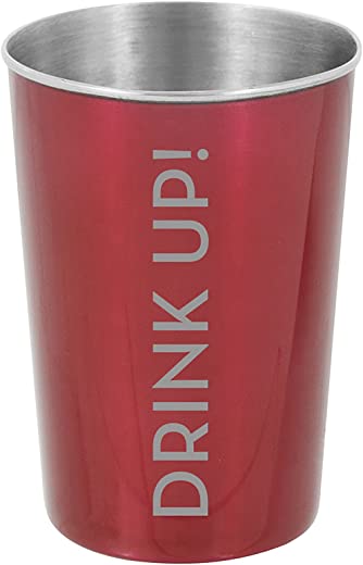 Oenophilia 302296 Excursion Wine Cup Steel, Red