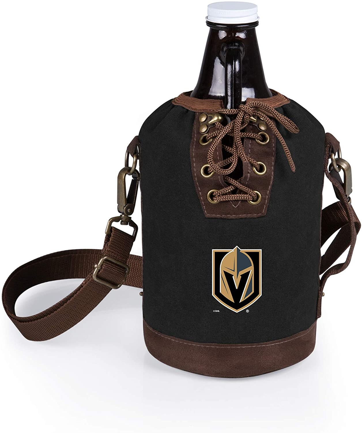 PICNIC TIME NHL Unisex-Adult NHL Insulated Growler Tote with 64 oz. Glass Growler