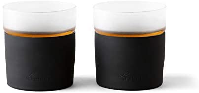 Rabbit Freezable Whiskey Glasses, 2 Count (Pack of 1), Black