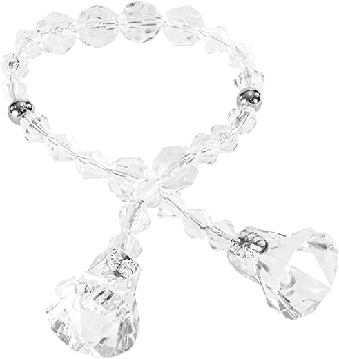 RCZ Décor Acrylic Crystal Beads Napkin Ring Strand – 10″ | 1 Pc,Clear