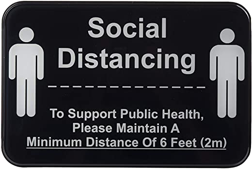 Tablecraft-10595 Social Distancing to Support Public Health Wall Sign