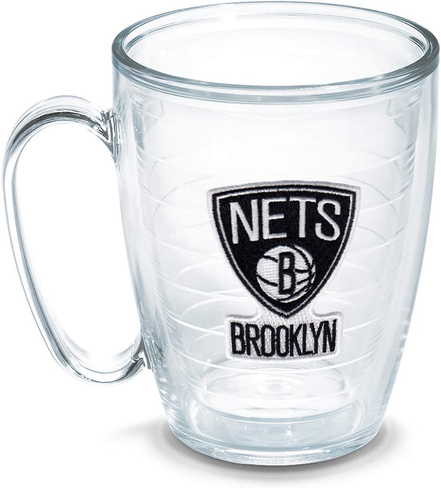 Tervis Made in USA Double Walled NBA Brooklyn Nets Insulated Tumbler Cup Keeps Drinks Cold & Hot, 16oz Mug, Primary Logo