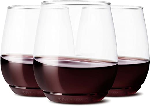 TOSSWARE POP 14oz Vino SET OF 12, Premium Quality, Recyclable, Unbreakable & Crystal Clear Plastic Wine Glasses
