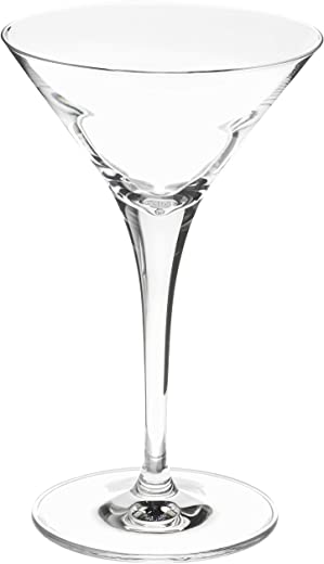 Voglia Nude 5 Ounce Martini Glasses, Set Of 6 Crystal Martini Glasses – Laser-Cut Rim, Dishwasher-Safe Glassware, Fine-Blown Crystal Cocktail…