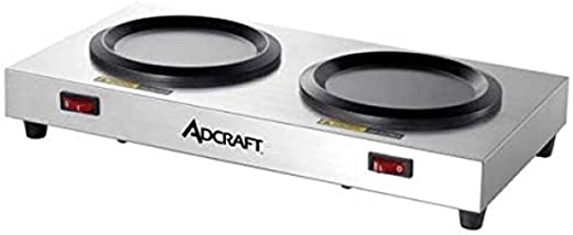 Adcraft WP-2 Dual Warmer Plates, Stainless Steel, 500-Watts, 120v