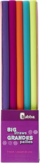 Bubba Big Straw 5 Pack of Reusable Straws (Assorted Bold Colors)