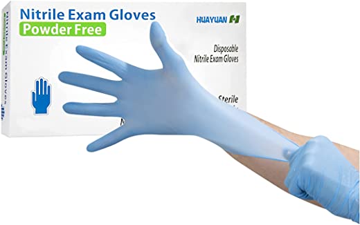 Circlecare Powder-Free Nitrile Disposable Exam Gloves, Industrial Medical Examination, Latex Free Rubber, Non-Sterile, Food Safe, Textured…