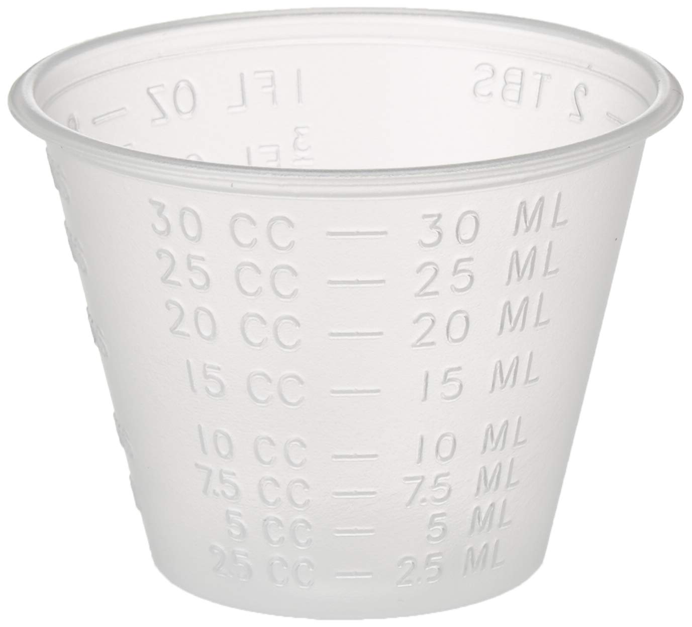 Dynarex 4258 Medicine Cup (Polyethylene), 100 Count, 1 Sleeve, Clear