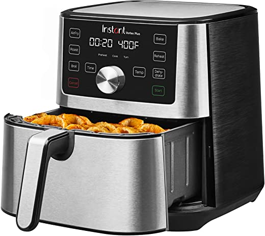 Instant Vortex Plus 6-in-1 4QT Air Fryer Oven Combo (Free App With 90 Recipes), Customizable Smart Cooking Programs, Nonstick and Dishwasher-Safe…