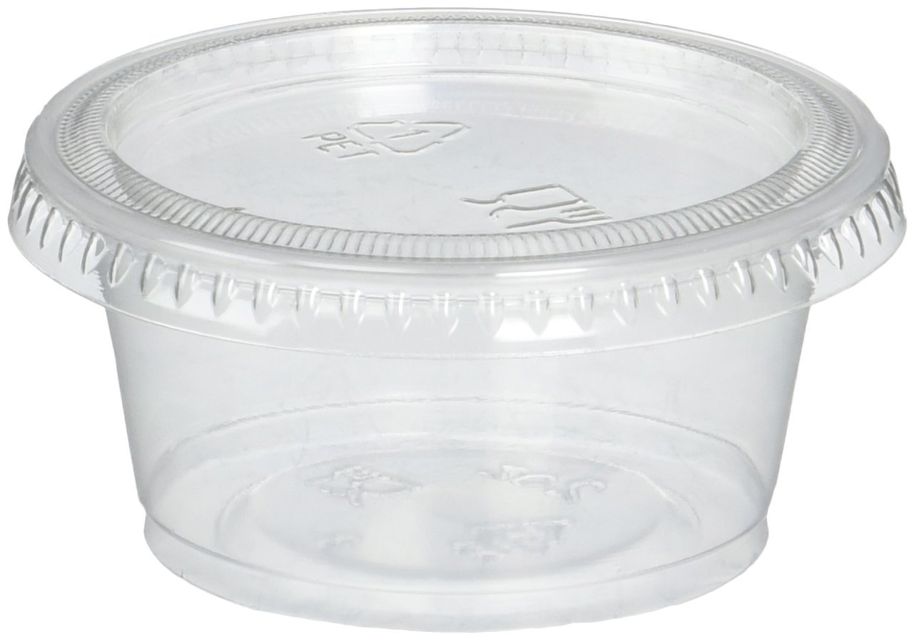 Pantryware Essentials PE PSC4-100 4 oz. Souffle Cups with Lids, 1″ Height, 1″ Width, 4″ Length (Pack of 100)