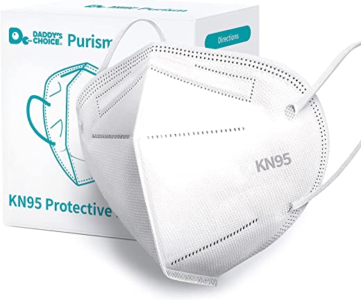 Purism KN95 Face Mask, Disposable Use 20pcs/box, 5-Layer Protective Face Mask, White