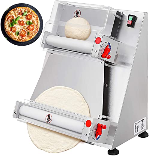 VEVOR Commercial Dough Roller Sheeter 15.7inch Electric Pizza Dough Roller Machine 370W Automatically Suitable for Noodle Pizza Bread and Pasta…