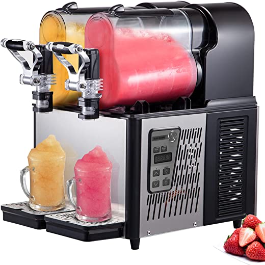 VEVOR Margarita Machines, 3LX2 Tank Slushy Machine Commercial, 340W Frozen Margarita Machine, Stainless Steel Home Slush Machine, Frozen Drink…