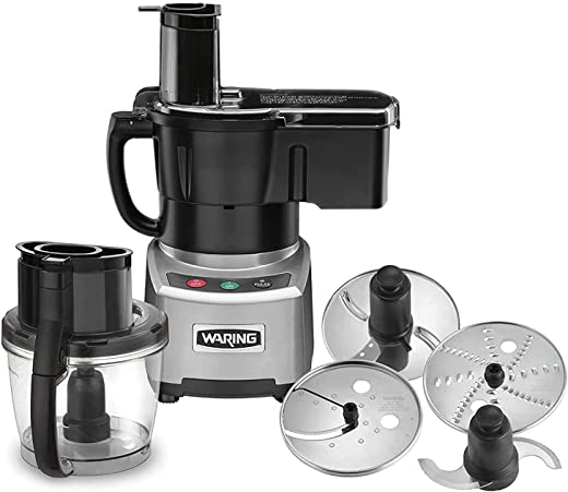 Waring Commercial Sealed Batch Bowl/Continuous Dicing Food Processor with LiquiLock Seal System, 4-Quart