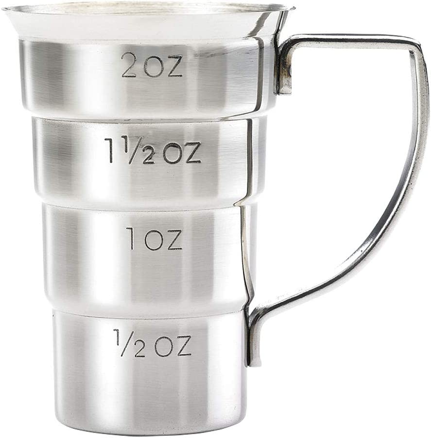 Barfly M37108 Drink Jigger, 2 oz, Stainless w/Handle