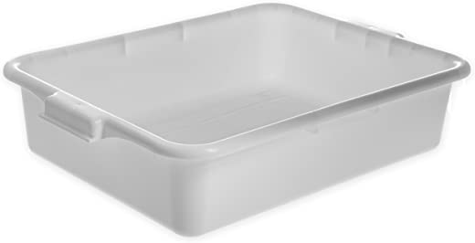 Carlisle N4401002 Comfort Curve™ Ergonomic Wash Basin Tote Box, 5″ Deep, White (Pack of 12)