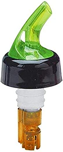 Co-Rect Products P61018 2001 Series Neon Measured Pourer, 2 oz, Green Nozzle, Black Collar, White Base, Orange (Pack of 12)
