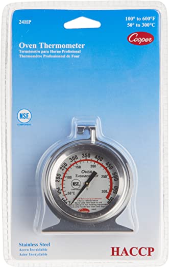 Cooper-Atkins 24HP-01-1 Stainless Steel Bi-Metal Oven Thermometer, 100 to 600 Degrees F Temperature Range