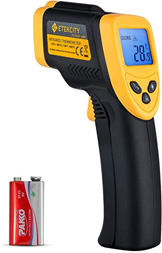Etekcity Infrared Thermometer 1080, Heat Temperature Temp Gun for Cooking, Laser IR Surface Tool for Pizza Oven, Meat, Griddle, Grill, HVAC,…