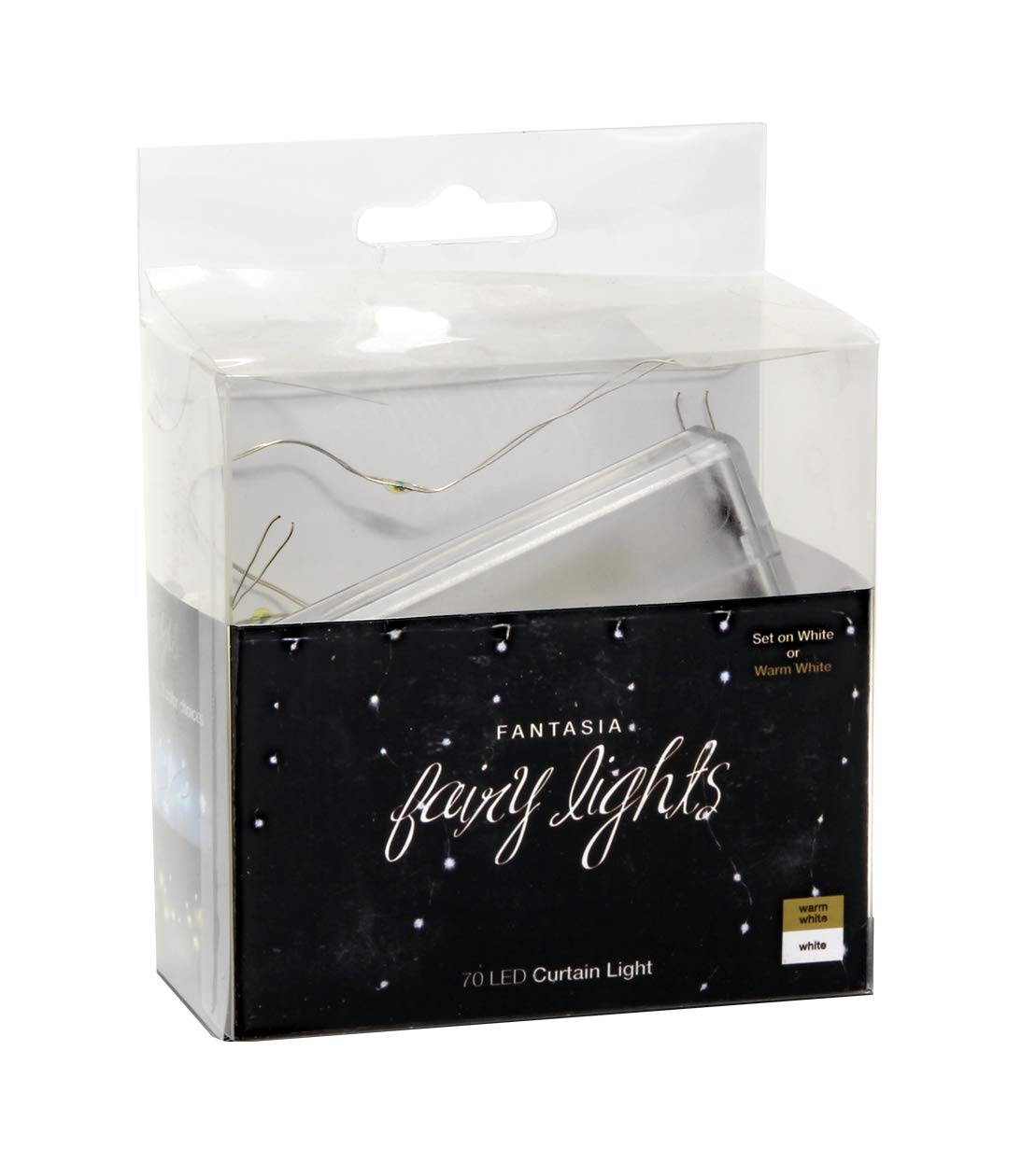Fortune Products FFLC-70-DW Fantasia Fairy Curtain Light, 70 Dual LED’s, White/Warm White