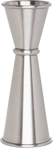 HIC Japanese-Style Double Cocktail Jigger, 18/8 Stainless Steel, 4.75-Inches, 0.5-Ounce to 2-Ounce