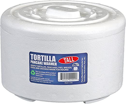 ICE AGE AJ5/2 Tortilla/Pancake Bread Warmer, 6-7/8″ Diameter x 3.5″ (Pack of 2)