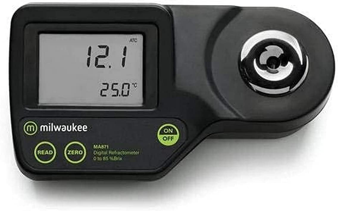 MILWAUKEE’S Instruments MA871 Digital Brix Refractometer, Range 0-85%