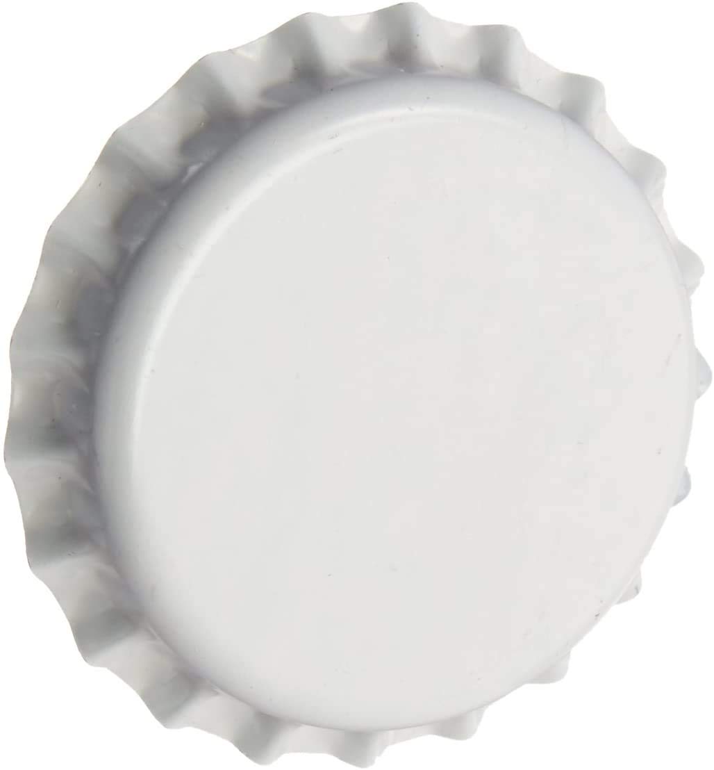 North Mountain Supply Beer Bottle Crown Caps – White – Oxygen Barrier – 150 Count