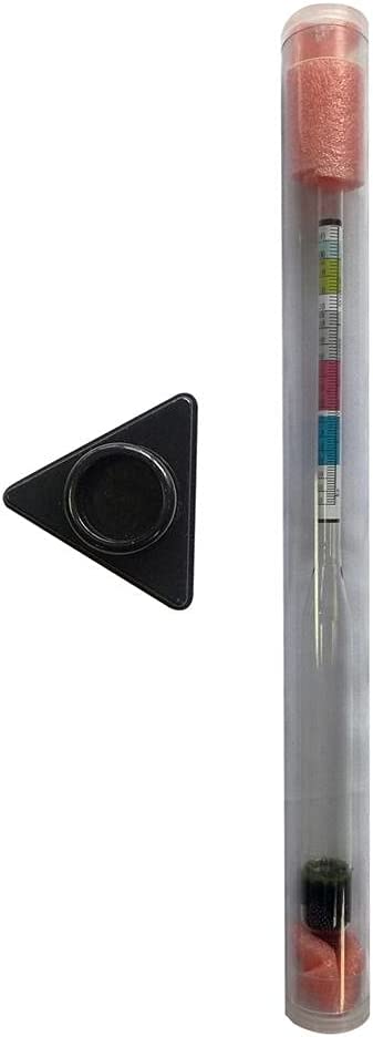NutriChef Triple Scale Hydrometer and PC Test Jar – Combo Kit for Wine, Beer, Mead and Cider, Includes Triangle Base and Instruction Manual