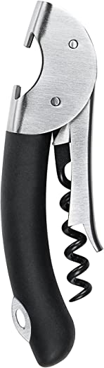 OXO Steel Double Lever Waiter’s Corkscrew,Silver/Black,1 CT