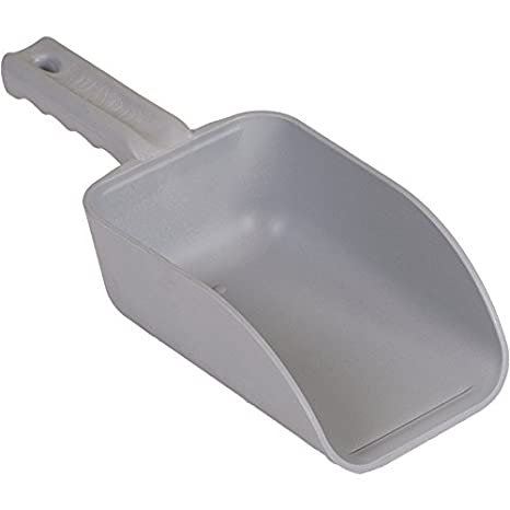 Remco 6400MD5 White Polypropylene MD Grey Metal Detectable Hand Scoop, 32 oz.