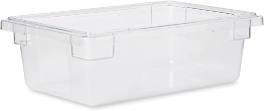 Rubbermaid Commercial Products Food Storage Box/Tote for Restaurant/Kitchen/Cafeteria, 3.5 Gallon, Clear (FG330900CLR)