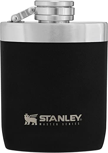 Stanley Master Flask 8oz with Never-Lose Cap, Wide Mouth Stainless Steel Hip Flask for Easy Filling & Pouring, Insulated BPA-Free Leak-Proof Flask
