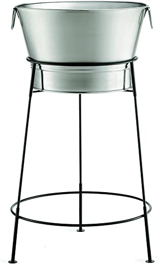 TableCraft Products BTSD21 7.5gal Stainlesssteel Dbl Wall BEV Tub Set, Brushed