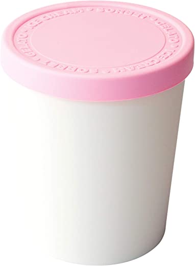 Tovolo Tight-Fitting, Stack-Friendly, Sweet Treat Ice Cream Tub – Pink