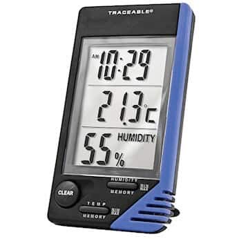 TRACEABLE – AO-90080-06 Traceable Thermometer with Clock, Humidity Monitor, and Calibration