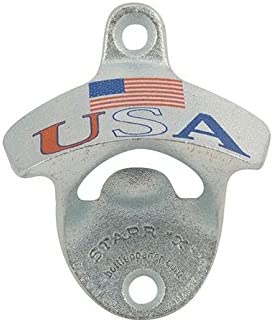 Wall Mount Bottle Opener – USA with Flag (Pack of 2)