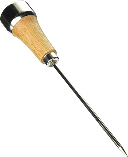 Winco ICH-1 Ice Pick with Tempered Steel Wooden Handle Steel, Tan, Medium