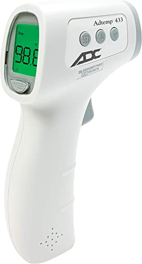 ADC Non-Contact Infrared Trigger-Style Screening Thermometer, Adtemp 433, White