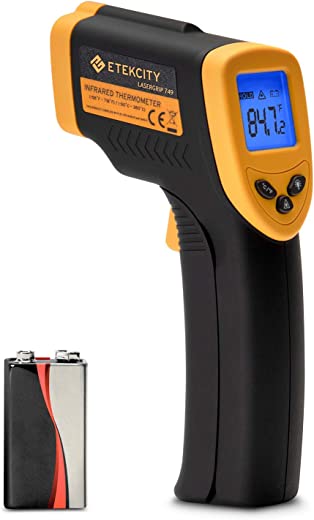 Etekcity Infrared Thermometer 749 (Not for Human) Temperature Gun Non-Contact Digital Lasergrip with LCD Backlit Display, -58℉ to 716℉ (-50℃ to…