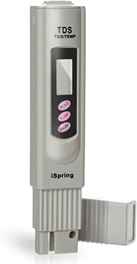 iSpring TDS 3-Button Digital Water Quality Test Meter with Temperature Test Function