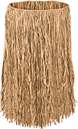 King Size Raffia Hula Skirt (natural) Party Accessory (1 count) (1/Pkg)